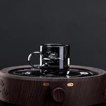6 Adet 113ml Cam Füme Renk Fincan Espresso Kahve Fincanı Isıya Dayanıklı Çay Seti Çay Fincanı Açık Gri