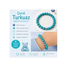 Çocuk Firuze Doğal Taş Bileklik Şık Ve Zarif Tasarım Turkuaz Turkuaz
