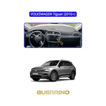 Volkswagen Tiguan 2016+ Torpido Koruma Halısı Mavi Kenar
