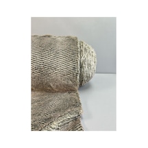Peluş Kumaş Çizgi Desen 50x150 Cm Ultra Lüks, Kalın Ve Yumuşak Doku Çok Renkli Çok Renkli