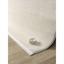Mariesse Home Artes Serisi Bambu Dokulu Modern Sık Dokuma Koridor Kesme Yolluk Dokuma Makine Halısı Bej