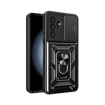 Samsung Galaxy Uyumlu, A37 5g Pars Lens Yüzüklü Silikon - Siyah