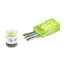Cat6 Ez Rj45 Konnektör - 100 Adet Yeşil / Özel Plastik Kutulu Nd2401