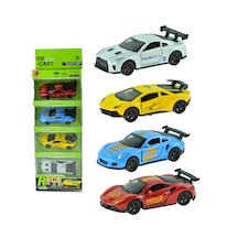 Çek Bırak 4'lü Set 10 Cm 1:64 Ölçek Oyuncak Metal Araba