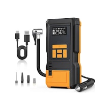6000mah Taşınabilir Hava Pompası - 150 Psı Dijital Kompresör, 12v Çakmaklık Ve Şarjlı Kablosuz Lastik Şişirme