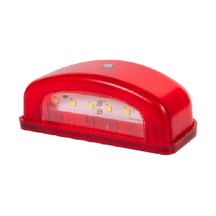 Plaka Lamba 6 Led'li 12v-24v Kırmızı - Fr0215-r