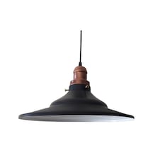 Mylights Retro Siyah Içi Beyaz Rustik Metal Sarkıt