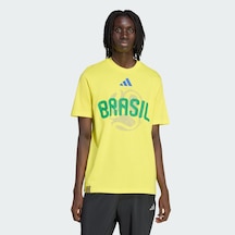 Adidas Jz8923 Bra Olp Tee Erkek Fıfa Dünya Kupası 26 Brezilya Tişörtü Sarı