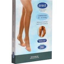 Kifidis 280 Den.26-30 Kasığa Kadar Silikonlu Mikrofiber Burnu Açık Bej / Beige S