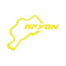 Afyon Harita Araba Sticker 17x17 Cm Sarı