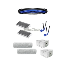Ecovacs Deebot T80 Pro Omni Robot Süpürge Uyumlu Yedek Toz Torba, Fırça, Filtre, Rulo Mop -9 Parça