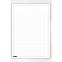 A4 Bloknot Kareli Defter - 50 Yaprak - Memopad - Notepad - Not Defteri - Not Kağıdı - 4228 Çok Renkli