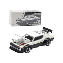 Pop Race Pr64-252 Nissan Skyline Kpgc110 Kenmeri Black / White