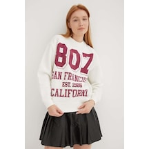 Fashion Friends Bayan Sweat 24k0340k1 Ekru Ekru