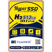 TwinMOS 512GB TM512GH2U 580-550MB/s SSD SATA  3 DİSK