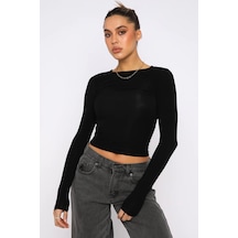 Madmext Siyah Basic Slim Kadın Body Mg1994-siyah Siyah
