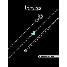 Veronika 925 Ayar Gümüş Kalp Boncuklu Emaye Kolye Bilekliği 159888699 Gri