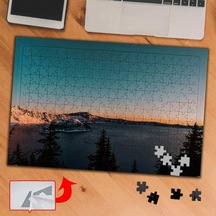 Gün Batımı, Deniz, Ağaçlar 240 Parça Puzzle Yapboz Tablo-6733