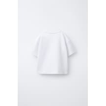 Fasardi Super Bear Adventure Süper Ayı Baskılı Oversize Pamuk Kısa Kollu Unisex Çocuk T-shirt Beyaz