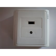 Duvar Prizi - Sıva Üstü - Usb 2.0 - 3.5 Mm Stereo