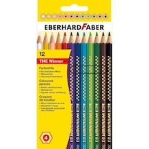 Eberhard Faber The Winner Kalın Altıgen Kuruboya 4mm 12 Renk 518212