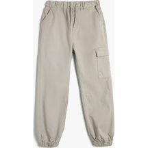 Koton Kargo Jogger Pantolon Cepli Beli Bağlamalı Gri 4skb40008tw 4SKB40008TW031 Gri