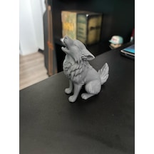 Minik Kurt Figür Oyuncak Gri Doğal Pla Malzeme 10cm Balık