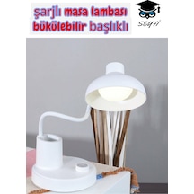 Şarjlı Masa Lambası Bükülebilir Başlıklı Çok Renkli
