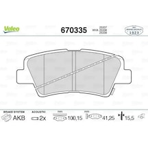 Toyota Corolla Arka Fren Balatasi 2013-2018 Valeo 670335