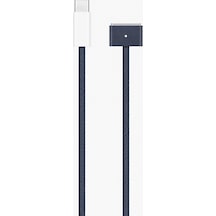 Usb-c To Magsafe 3 Uyumlu Manyetik Şarj Kablosu 2 Metre, Macbook İle Uyumlu Hızlı Şarj Kablosu, Led Şarj Göstergeli, Dayanıklı Örgülü Type-c Laptop Şarj Kablosu Zr332