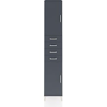 Hyperion Dolap 4 Raflı 4 Çekmeceli 2 Kapaklı 44x44x243 Antrasit-antrasit Antrasit