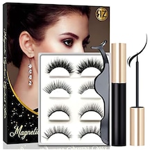 Reazeal Manyetik Kirpikler Ve Manyetik Eyeliner Seti,doğal Takma
