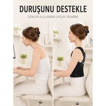 Zenvia Dik Duruş Ve Postür Korsesi Ayarlanabilir Çapraz Lastikli Sırt Bel Desteği Znv2026