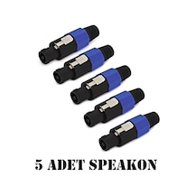 Speakon Hoparlör Jakı Profesyonel Amfi Kablo Konnektörü Ses Sistemi Dişi Fiş Başlığı 5 Adet