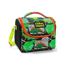 Coral High Yeşil Dinazor Baskılı Erkek Çocuk Beslenme Çantası