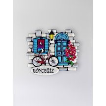 Köyceğiz Temalı Polyester Kabartmalı Magnet 7 X 6,5 Cm Dekoratif Hediyelik Buzdolabı Süsü Kod:1240
