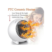 Ankatek Ptc Seramik Isıtıcı, Taşınabilir Masaüstü Fanı, Hızlı Isıtma, 50hz, Kış Kullanımı İçin Maks. Güç 1500w
