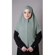 Hürrem Bone Çağla Yeşili Pratik Hazır Geçmeli Tesettür Eşarp Aerobin Kumaş Çapraz Hijab 2307 32