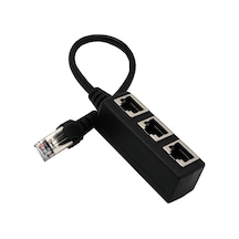 Ayt Powermaster Pm-25007 Ethernet Rj45 3 Lü Dağıtıcı Splitter Ethernet Soketi Çoklayıcı İnternet Çoğaltıcı