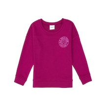 U.S. Polo Assn. Kız Çocuk Fuşya Bisiklet Yaka Basic Sweatshirt 50296391-VR023