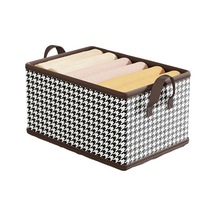 Cbtx 50x30x26cm Saklama Kutusu Non Woven Pp Pano Katlanabilir Dolap Düzenleyici Kutusu - Siyah