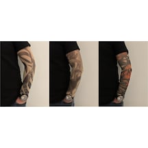 Giyilebilir Dövme 3 Çift 6 Adet Kol Çorap Dövmesi Sleeve Tattoo Set23