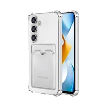 Samsung Galaxy S24 Plus Kılıf Kart Şeffaf Silikon - Şeffaf Çok Renkli