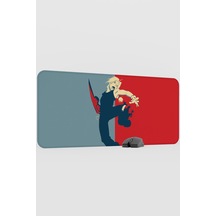 Fullmetal Alchemist Anime V4 - 90x40 Xxl Gaming Kauçuk Kaymaz Taban Mouse Pad Fare Altlığı