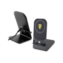 Ferrari Lisanslı Katlanabilir Baskılı Shield Logolu Standlı Magnetik Kablosuz Şarj Standı