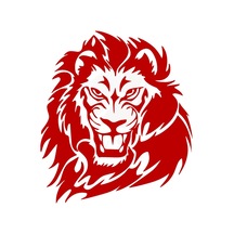 Aslan Tasarımlı Oto Sticker Kırmızı 30 25 Cm