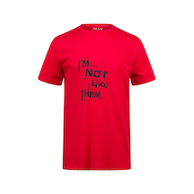 2as Alex Baskılı Erkek Sıfır Yaka T-shirt 035 Kırmızı