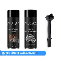 Rutec Zincir Yağlama Seti Zincir Yağlama 400ml+rutec Pas Sökücü