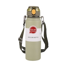 304 L Çelik Yeşil 800 Ml Askılı Ve Pipetli Matara Suluk Cin411ys