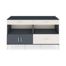 Hyperion Konsol 2 Raflı 3 Çekmeceli 2 Kapaklı 176x44x99 Antrasit- Antrasit-antrasit/aytaşı